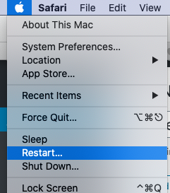 force mac restart keyboard