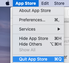 Quit App Store