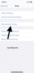 Reset Network Settings