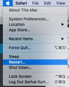 Restart your Mac