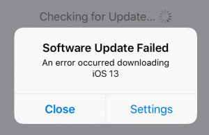 Software update failed