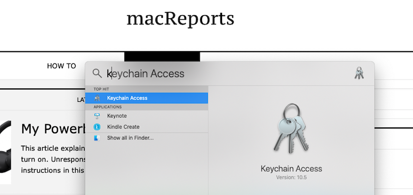 how to access keychain passwords on new mac