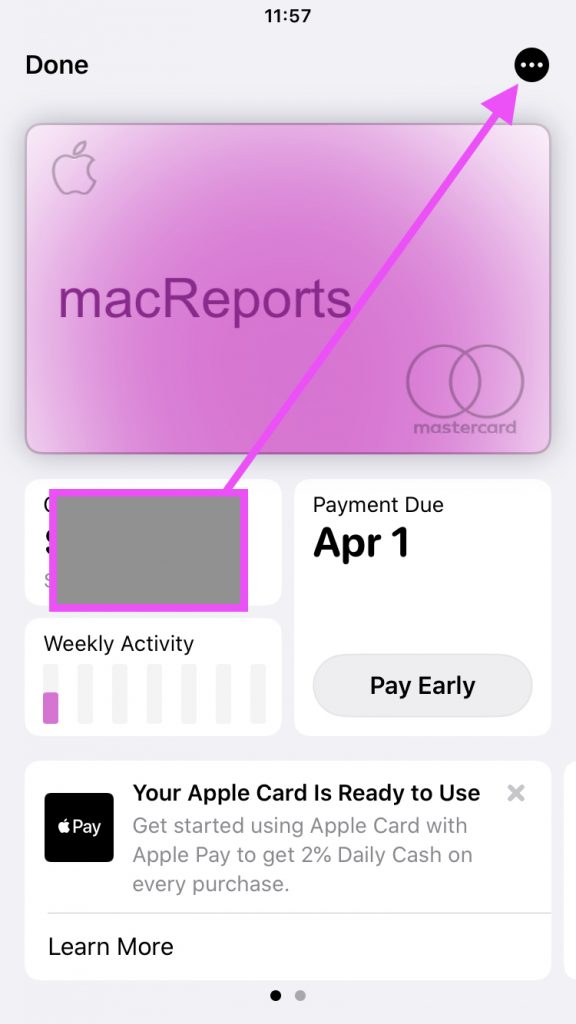 how to view your card on apple pay