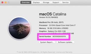 Mac serial number