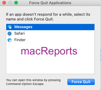 Application quit. To quit all applications and turn off the Computer.