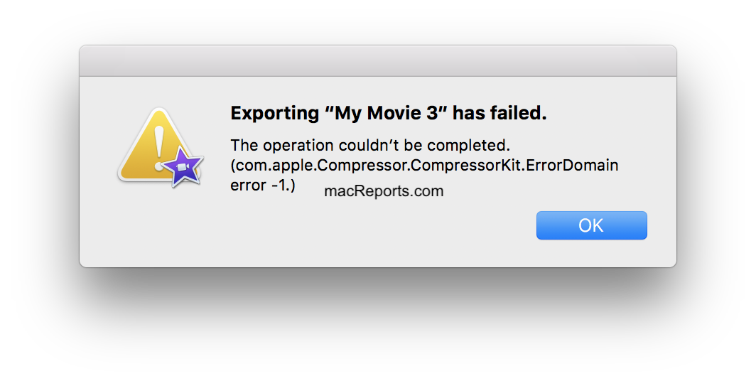 imovie export failed disk