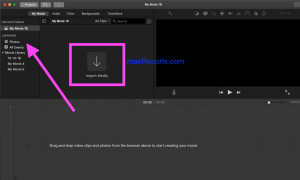 iMovie add media