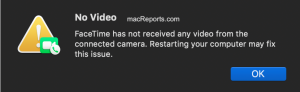 Mac No Video Error
