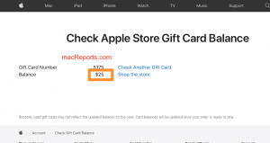 how to see my apple gift card balance