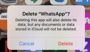 Delete WhatsApp