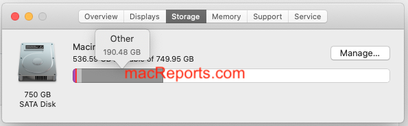 how to clear other storage on mac