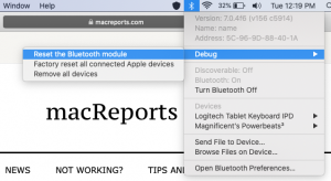 Reset the Bluetooth Module