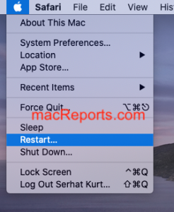 Restart your Mac