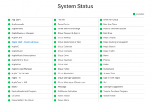 Apple System Status