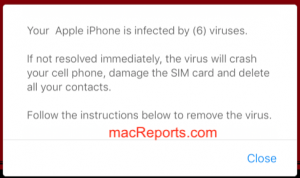 iPhone is infected by viruses. 