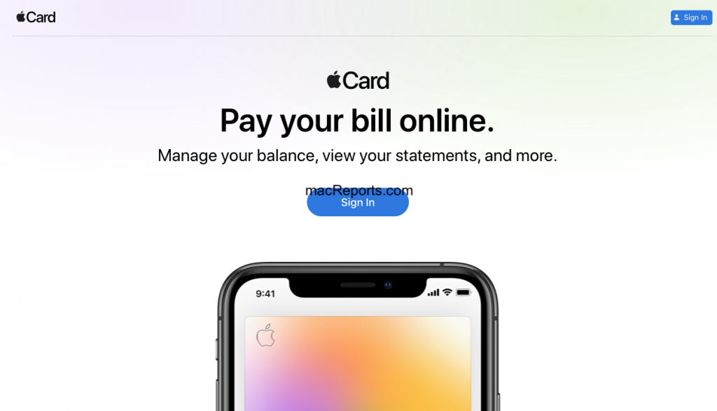 Apple Card Web Site