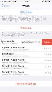 Apple Watch Backups