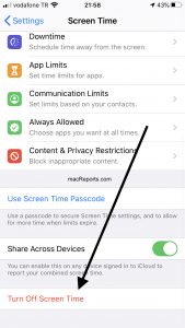 Turn Off Screen Time