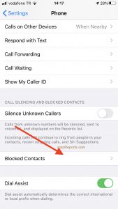 Blocked Contacts