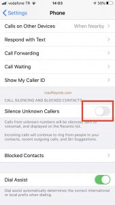 Silence Unknown Callers