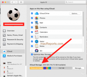 iCloud Storage on Mac