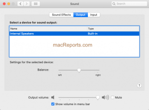 mac sound output for one app