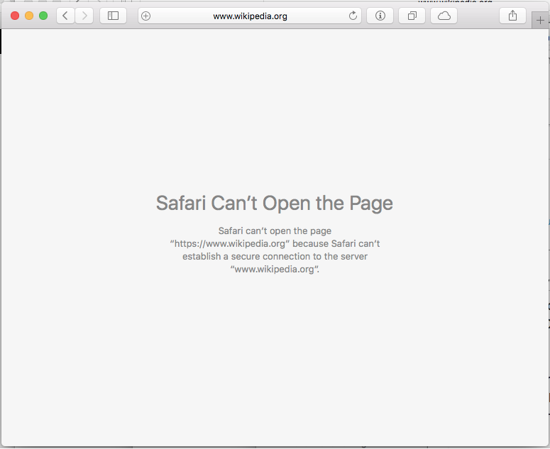 Safari Can't Open The Page Because Safari Can't Establish A Secure  Connection To The Server, Fix • macReports