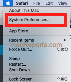 Apple Menu > System Preferences