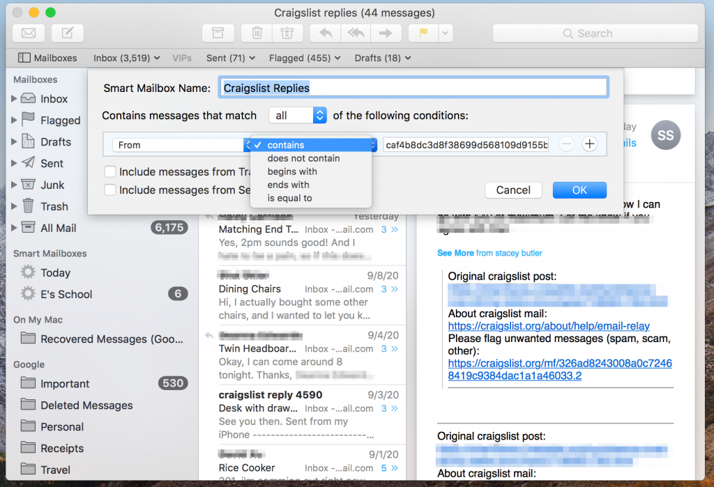set up smart mailboxes on your mac