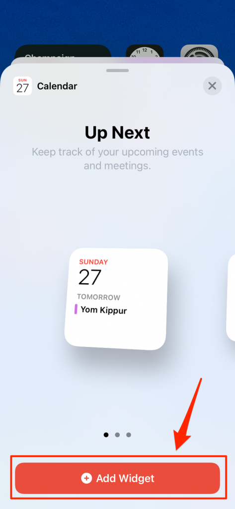 add calendar widget