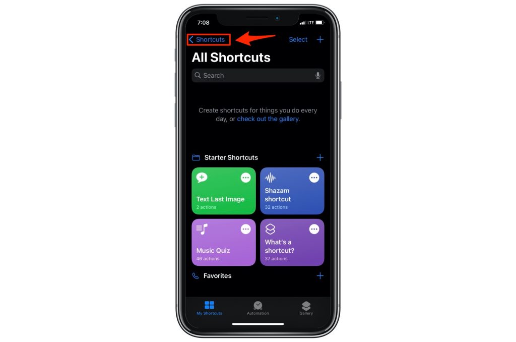 shortcuts app