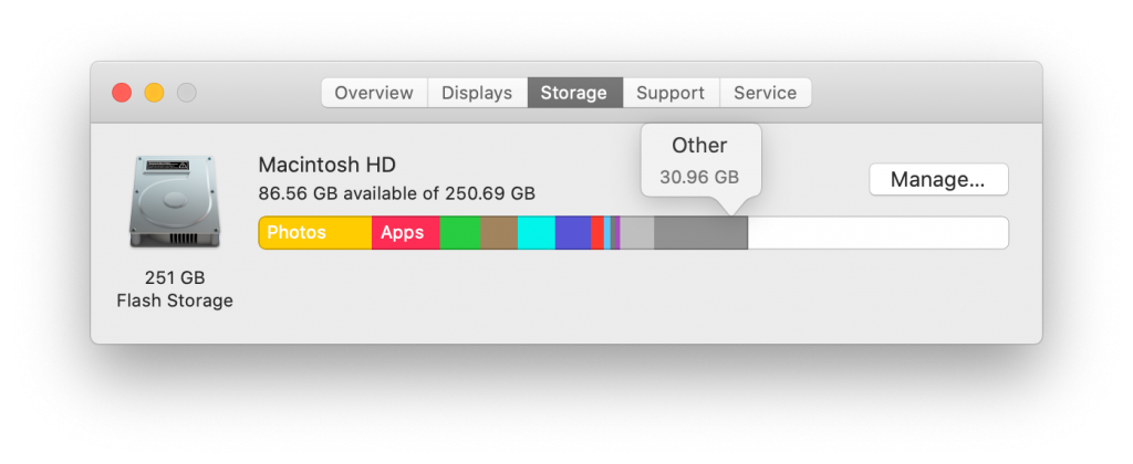 how to find other in mac storage