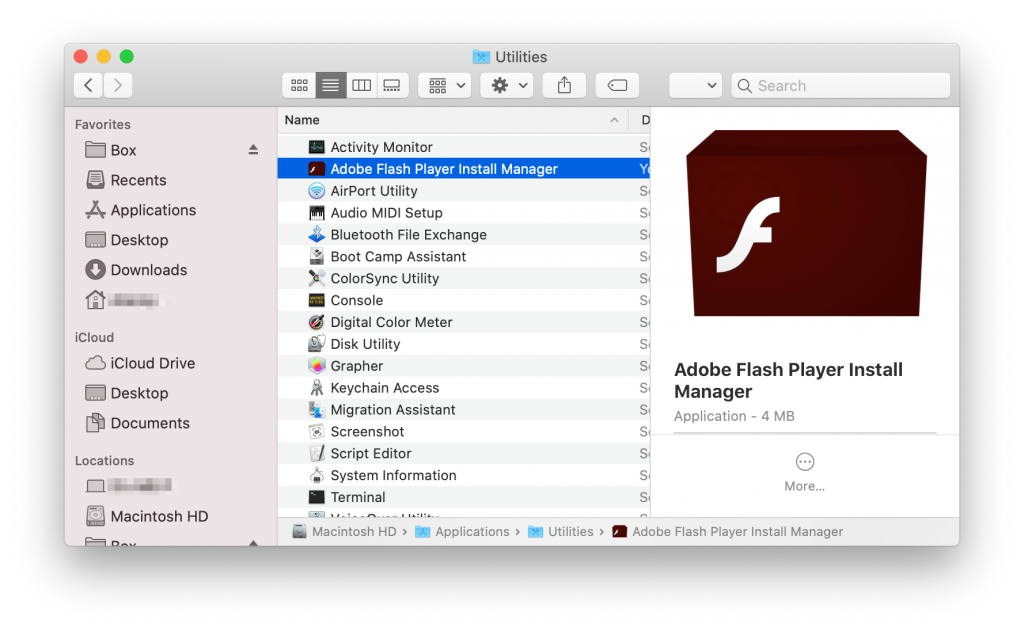 adobe flash player install manager