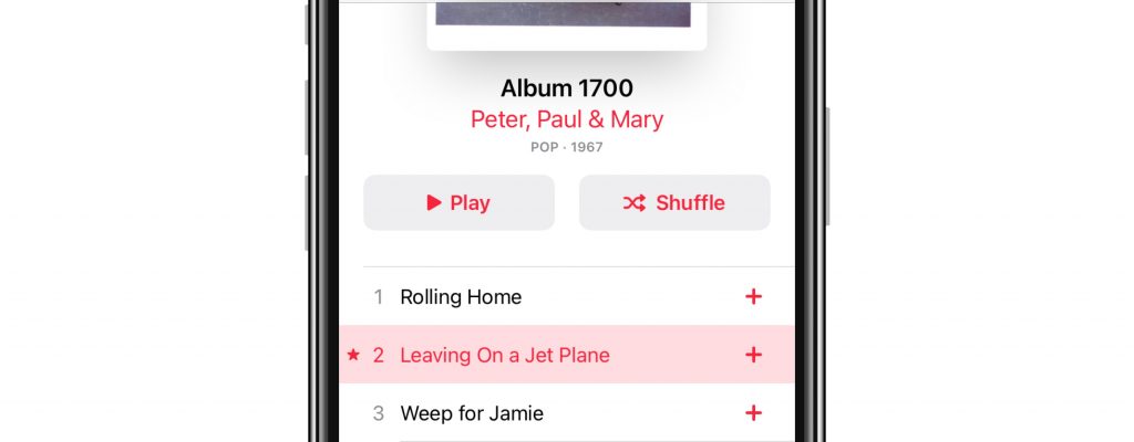 song in Apple Music