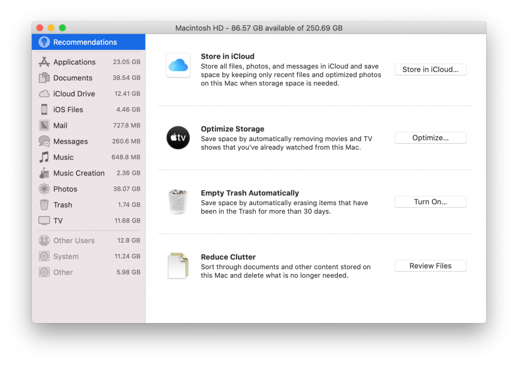 how to manage storage on mac pro 2015