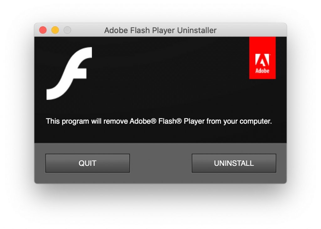 uninstall flash player