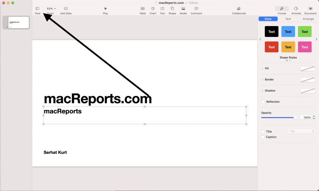how to show notes in keynote during presentation