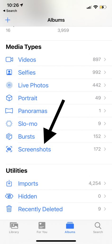 Photos Screenshot folder