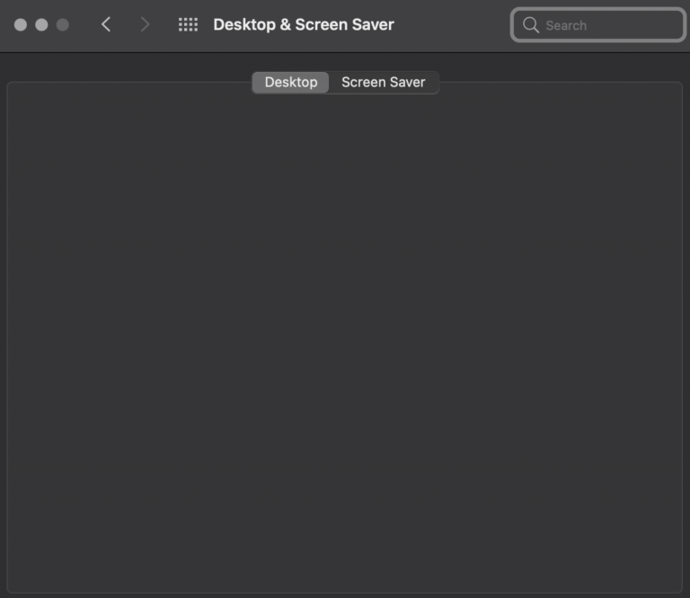 empty screen saver mac