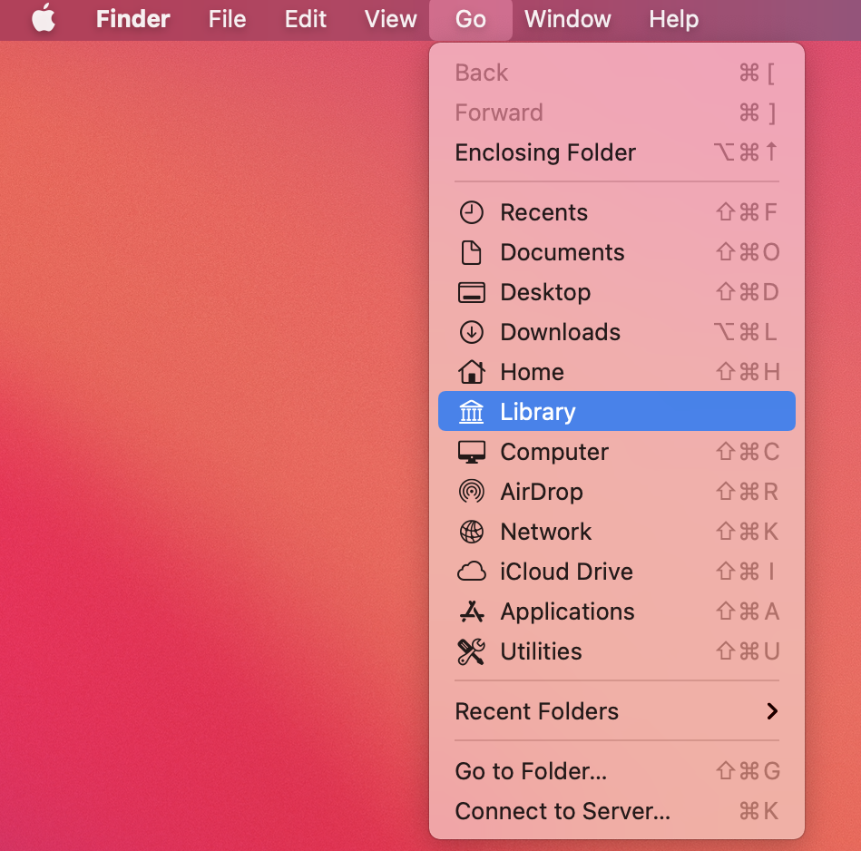 how to see hidden library folder on mac