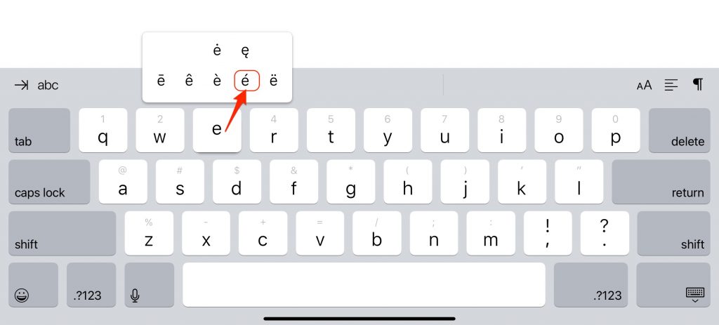 accented letters on keyboard