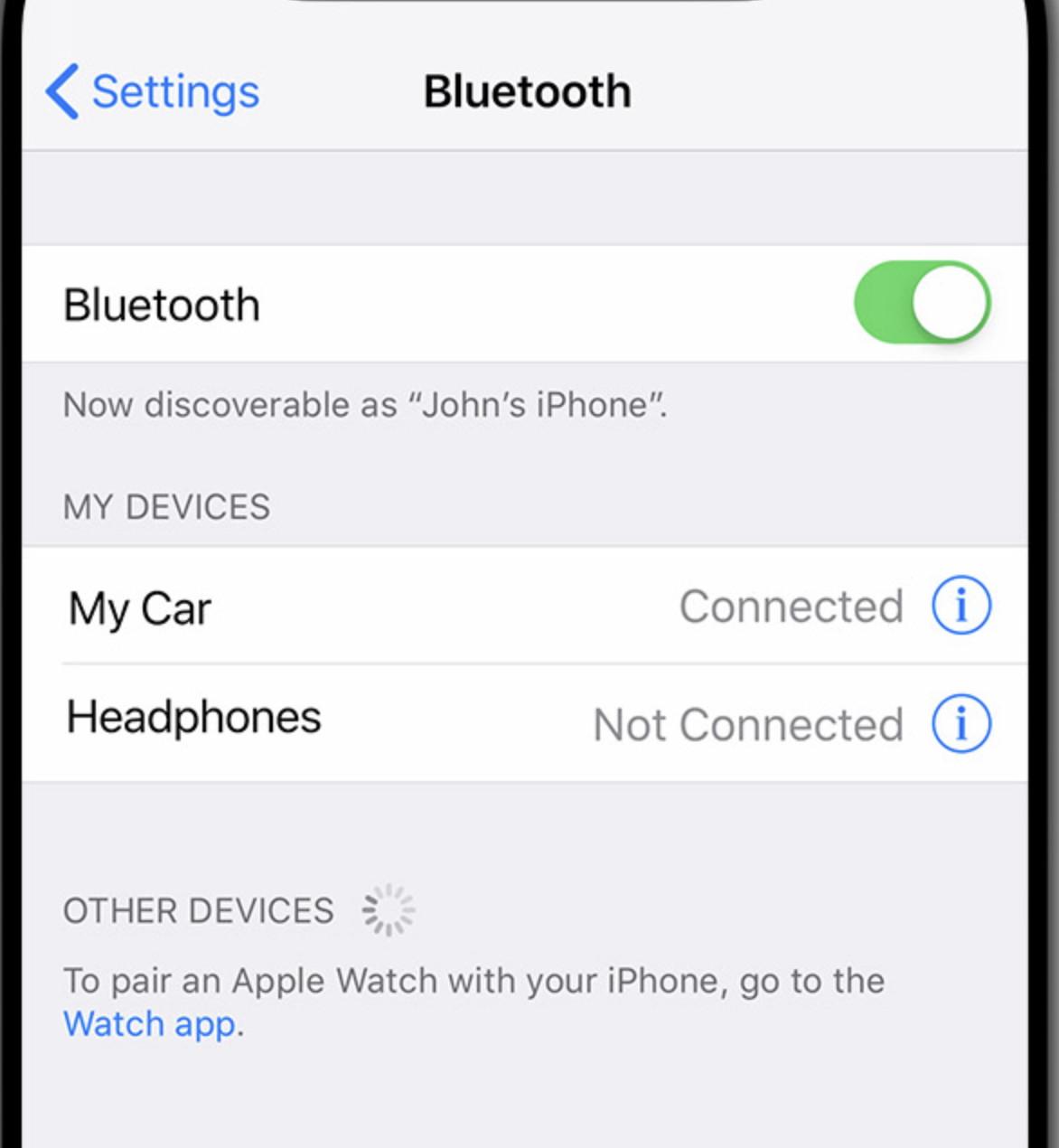 Headphones not connecting outlet to iphone bluetooth