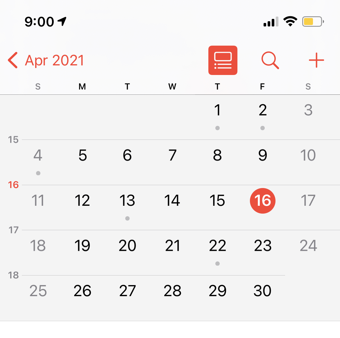 Ios Calendar Week Number