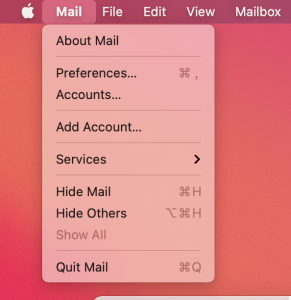 Mail > Preferences