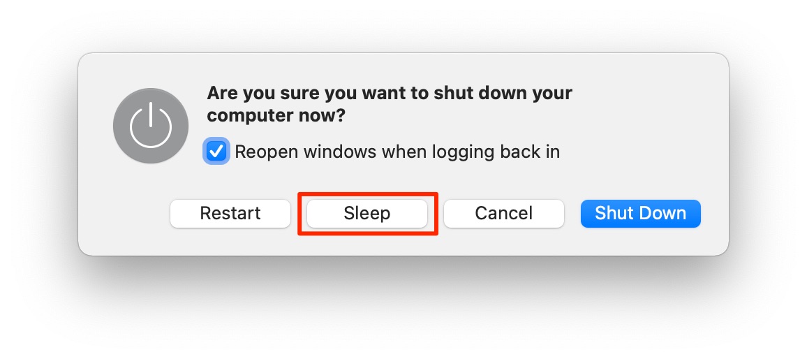 mac shutdown computer when lid closed