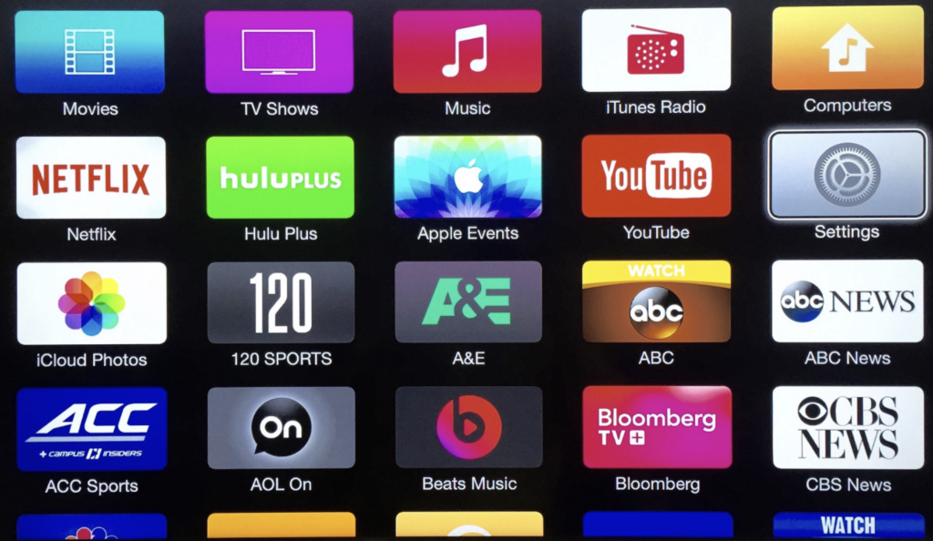 Apple TV Home Screen 