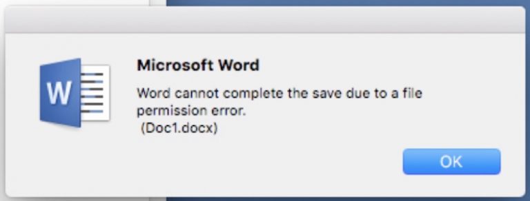 Word File Permission Error on Mac, How to Fix
