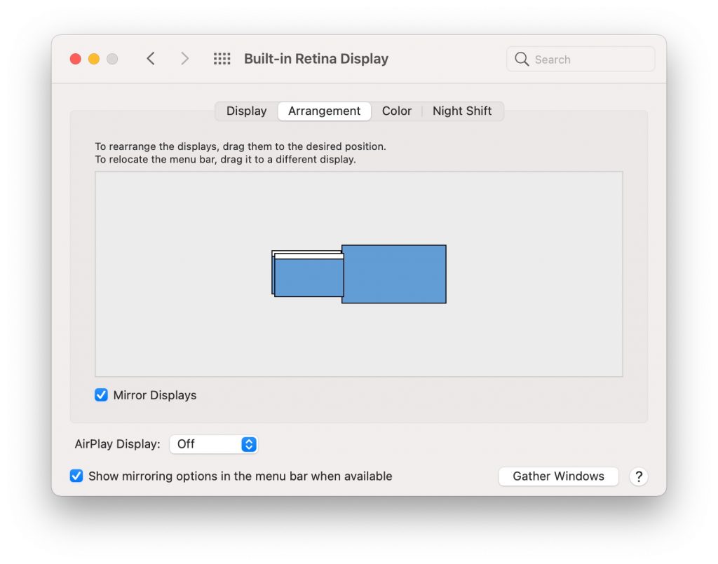 mixed display modes