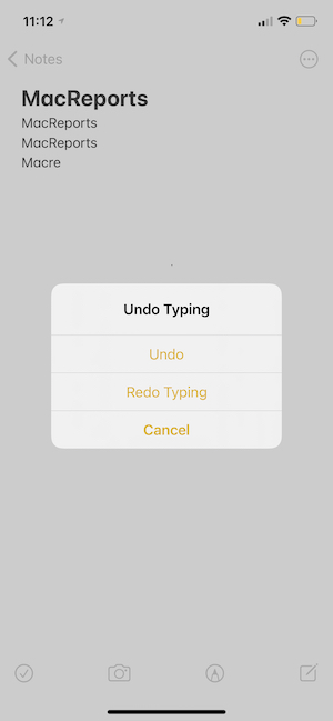 Redo typing 