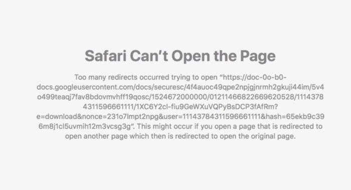 google-doc-says-too-many-redirects-fix-macreports